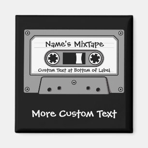 Grey Audio Cassette Tape Magnet