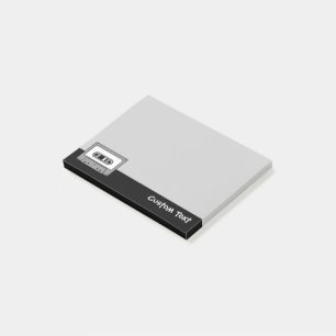 Grey Audio Cassette Tape Post-it Notes