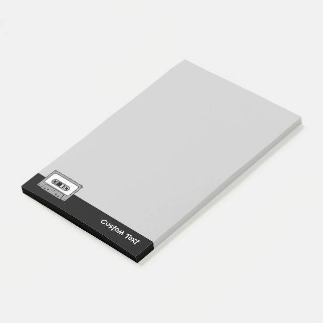 Grey Audio Cassette Tape Post-it Notes (Angled)