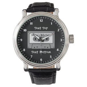 Grey Audio Cassette Tape Watch