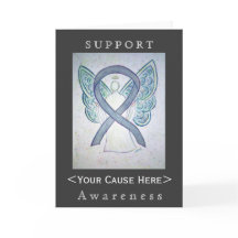Grey Awareness Ribbon Angel Customized Card