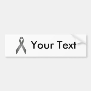 Grey Awareness Ribbon Bumper Sticker
