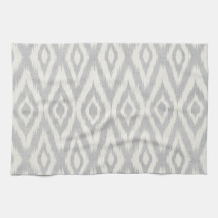 Grey Aztec Pastel Watercolor Ikat Soft Geometric Kitchen Towel