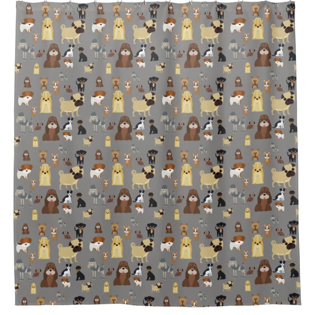 grey background dogs pattern (Front)