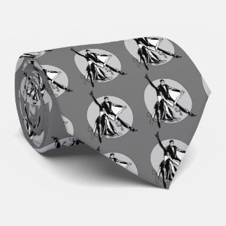 Grey Ballroom Dancing Tie