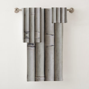 grey bamboo bath towel set