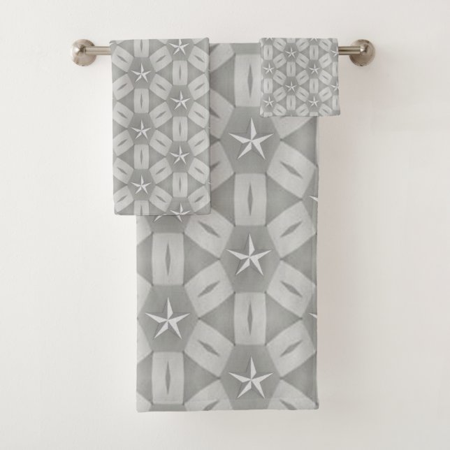 Grey Bathroom Towel Sets (Insitu)