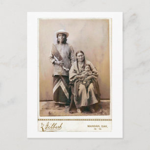 Grey Bear's Wife and Papoose 1880 Postcard