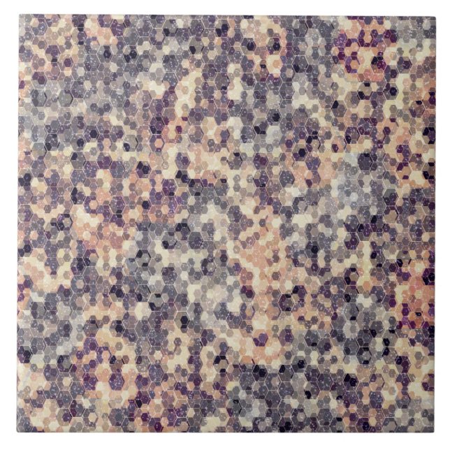 Grey, beige geometric  tile (Front)