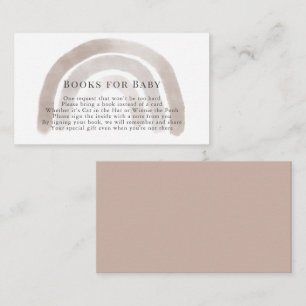 Grey Beige Rainbow Watercolor Book Request Enclosure Card