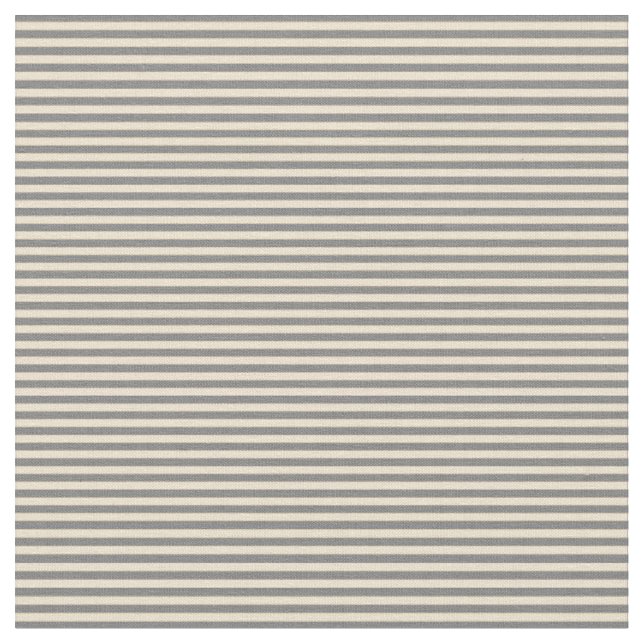 Grey & Beige Stripes/Lines Pattern Fabric (Close Up)