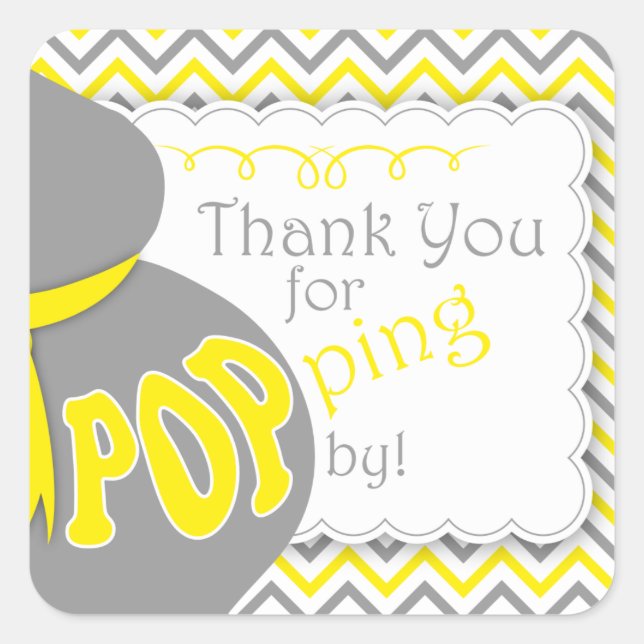 Grey Belly Bump Baby Shower Favour Stickers (Front)