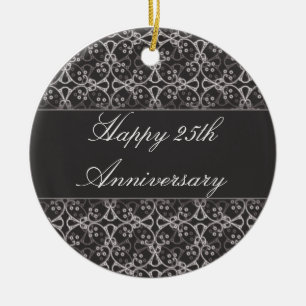 Grey Berry Cluster 25th Anniversary Ornament