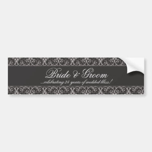 Grey Berry Cluster Anniversary Bumper Sticker