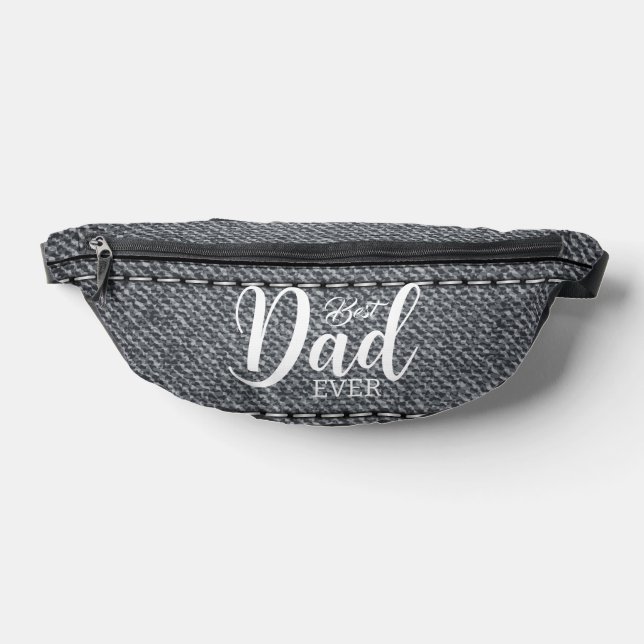 Grey Best Dad Ever Father Happy Fathers Day 2024  Fanny Pack (Lay Down)