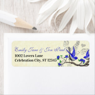 Grey Bird Royal Blue Extra Large Return Label