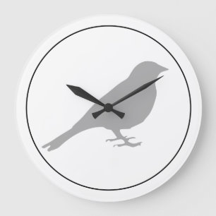 Grey Bird Wall Clock