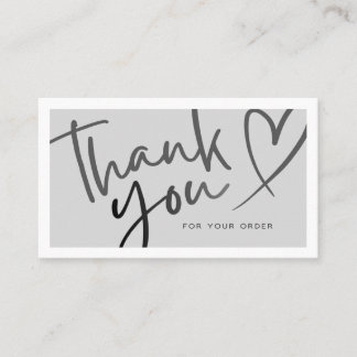 Grey / Black Aesthetic Thank You Card