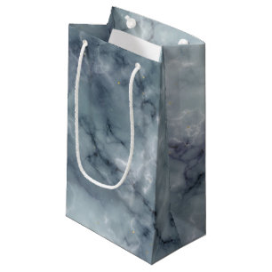 Grey Black and White Marble Pattern Small Gift Bag