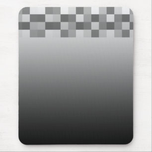 Grey, Black and White Squares Pattern. Mouse Pad