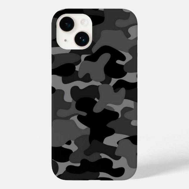 Grey Black Camo Case-Mate iPhone Case (Back)