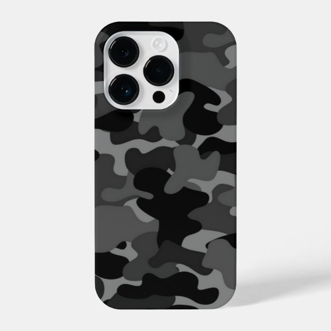 Grey Black Camo iPhone Case (Back)