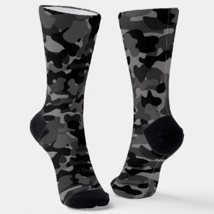 Grey Black Camo Socks