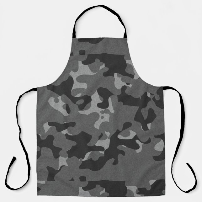Grey Black Camouflage Apron (Front)