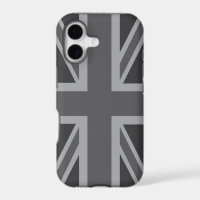 Grey Black Classic Union Jack British(UK) Flag