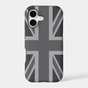 Grey Black Classic Union Jack British(UK) Flag