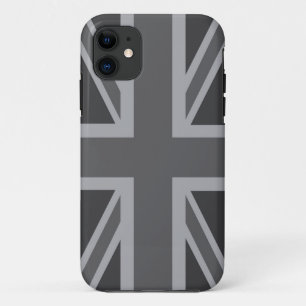 Grey Black Classic Union Jack British(UK) Flag iPhone 11 Case