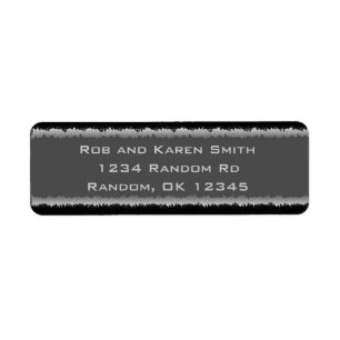 Grey black customizable shredded labels