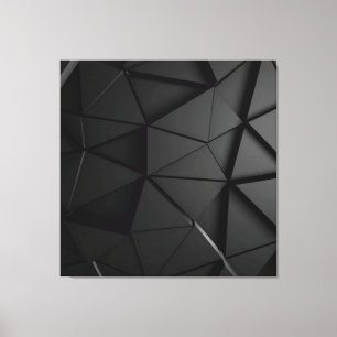 Grey black design canvas print