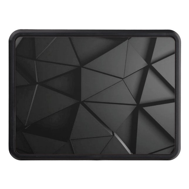 Grey black design  trailer hitch cover (Front)