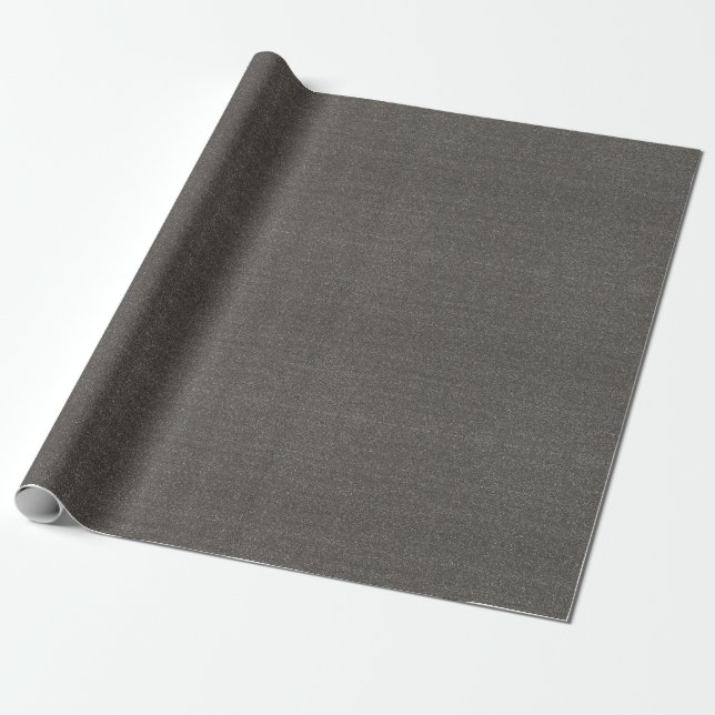 Grey / Black Faux Glitter Wrapping Paper (Unrolled)