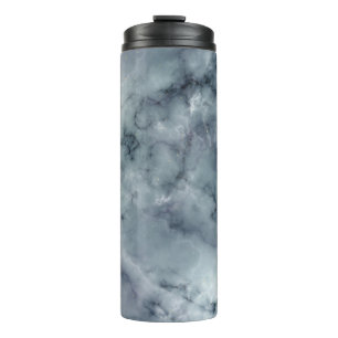Grey Black Gold Smoke Marble Thermal Tumbler