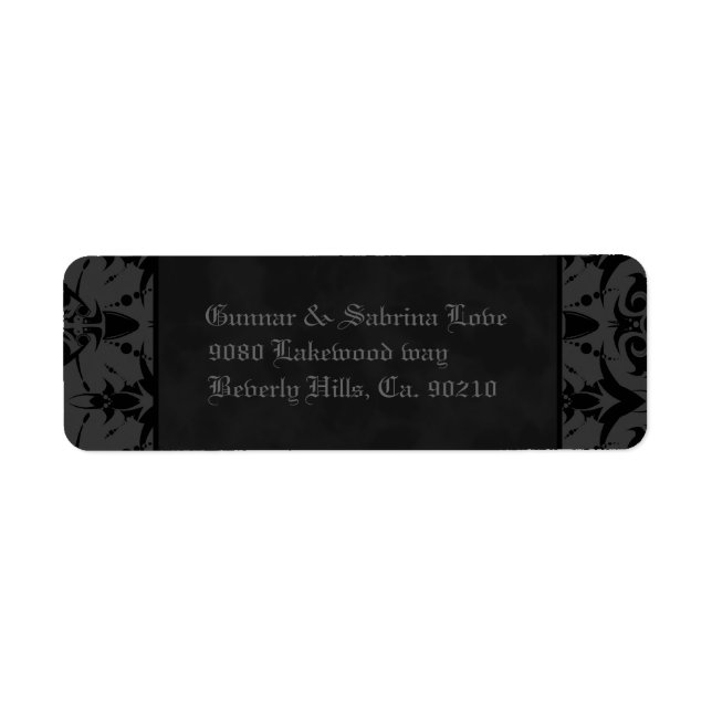 Grey & Black Goth Lace Wedding (Front)