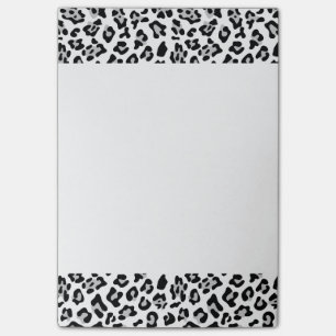 Grey Black Leopard Animal Print Pattern Post-it Notes
