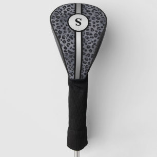 Grey & Black Leopard Golf Head Cover