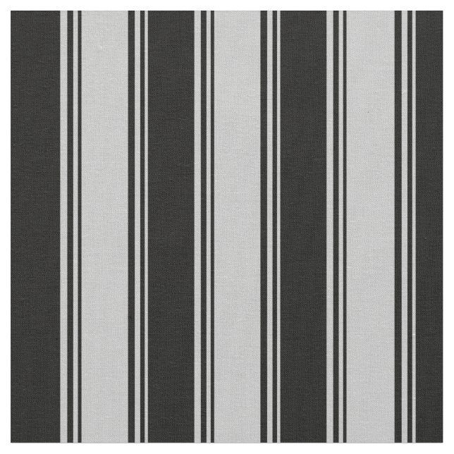 Grey & Black Lined Pattern Fabric (Close Up)