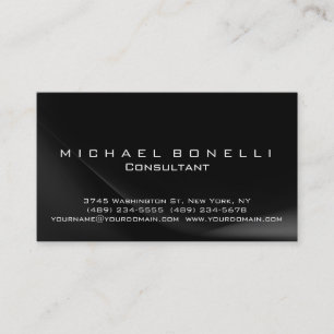 Grey Black Pattern Consultant Business Card