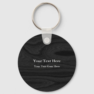 Grey Black Plain Elegant Modern ADD TEXT Keychain