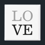 Grey Black Script Love Wedding  Magnet<br><div class="desc">You can easily change the fonts and colours. You can also add your logo and the background image as you like.</div>
