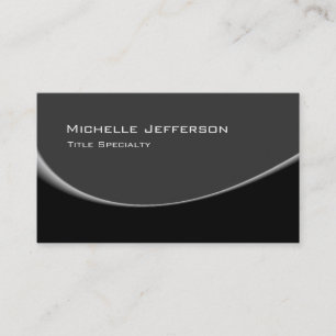 Grey Black Spiral Pattern Trendy Business Card