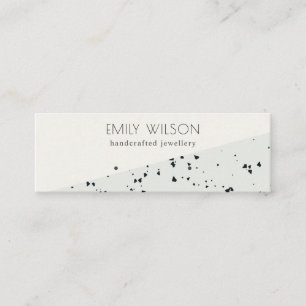 Grey Black Terrazzo Texture Stud Earring Display Mini Business Card