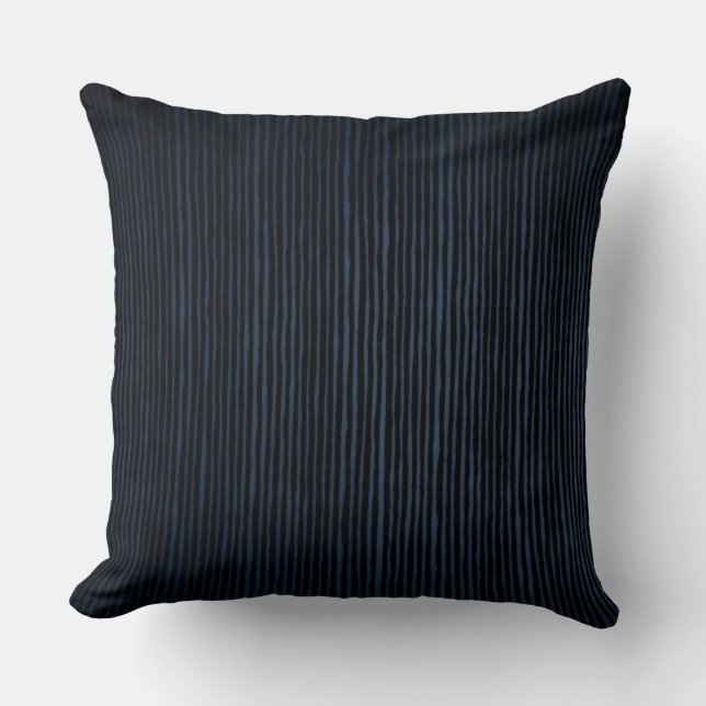 Grey Black Throw Pillow (Front)
