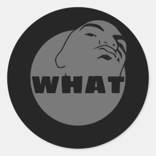 grey black What   Mug Shot   Yo Man What You Want Classic Round Sticker