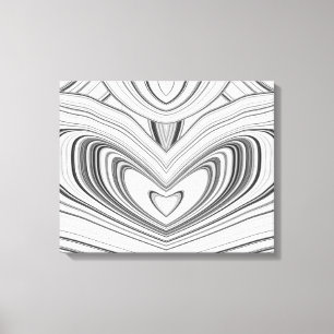 Grey Black White Abstract Marble Pattern Canvas Print