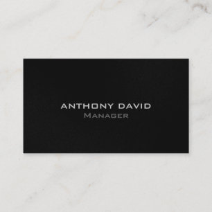 Grey Black White Modern Simple Business Card