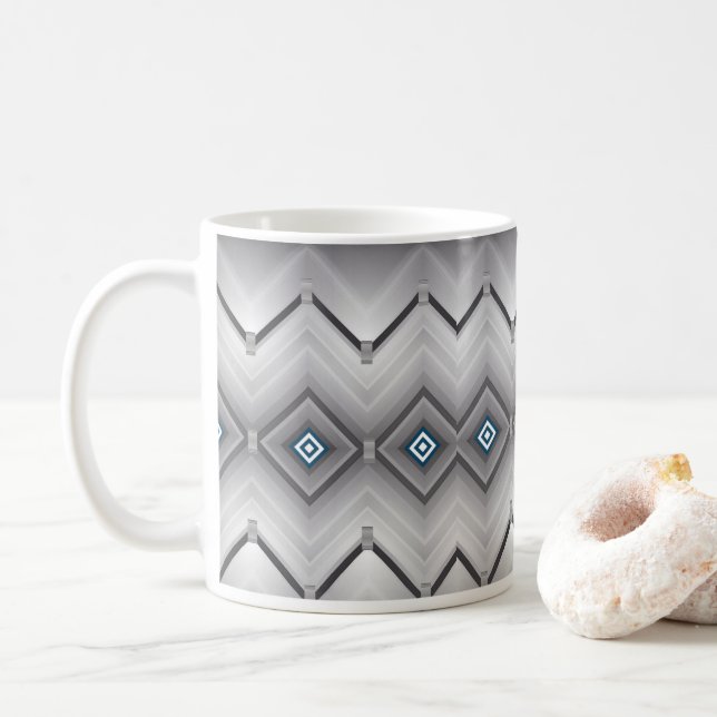 Grey Black White Mug (With Donut)